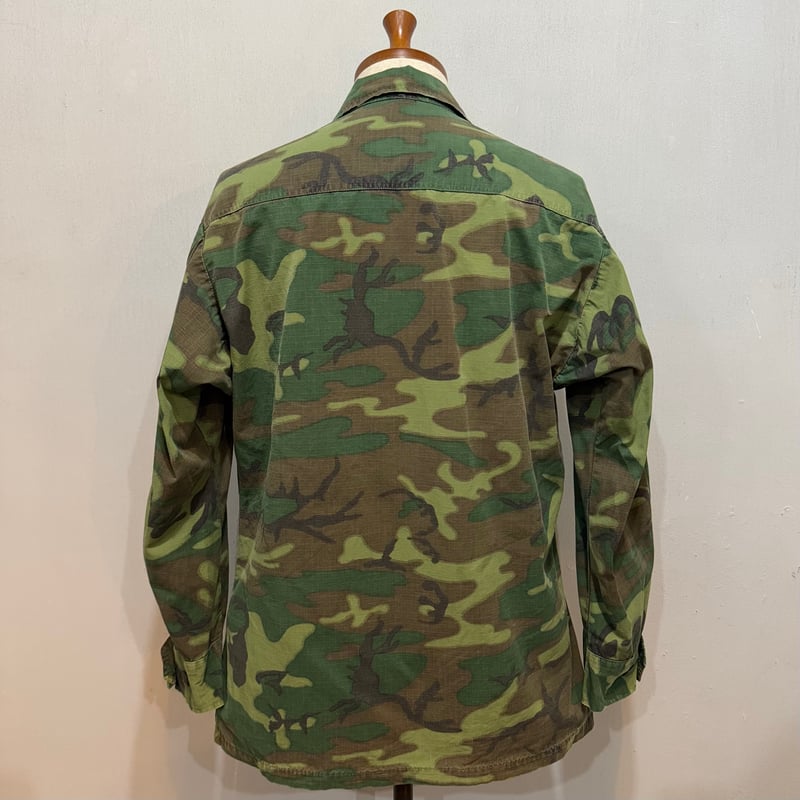 60s US MILITARY JUNGLE FATIGUE JACKET グリーンリーフ S