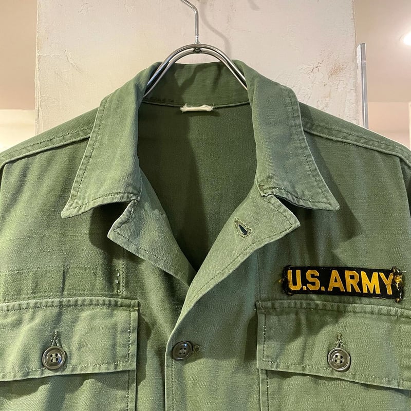 60s US ARMY ユーティリティシャツ 筒袖1st後期 OG 107 COTTON SA...