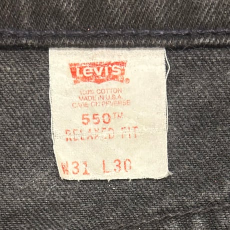 90s　Levi's 40550 4159　リーバイス 550　ブラックデニムパンツ　31×29 ½　1997年　USA製　(S5411)