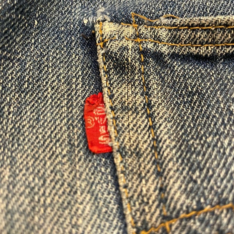 Levi's 501 66前期 カットオフデニム バックポケット裏シングル ボタン
