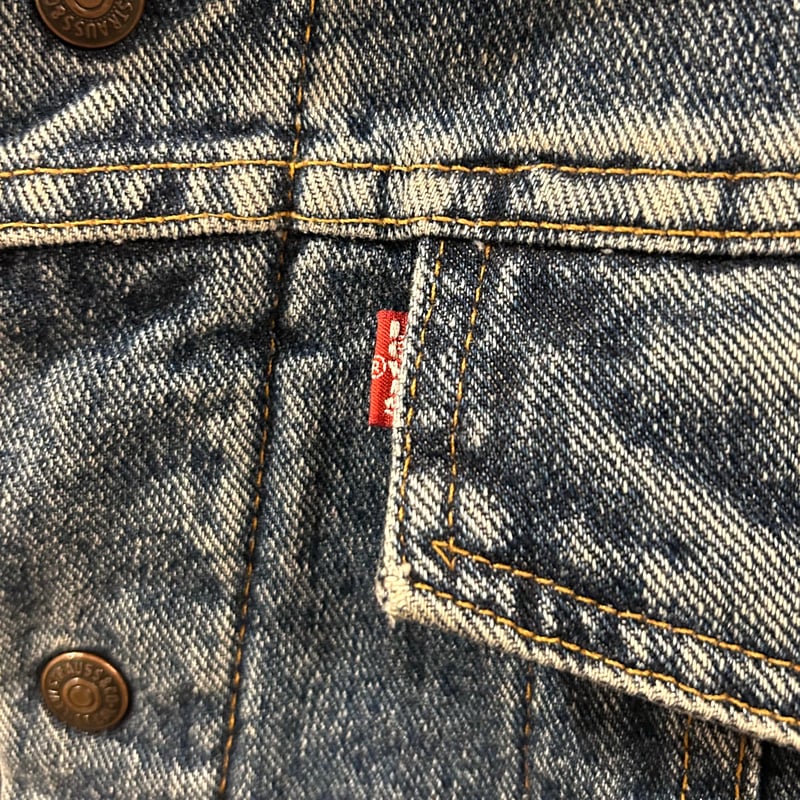 90s Levi's 70617 4891 デニムジャケット ネイティブ柄ブランケット USA