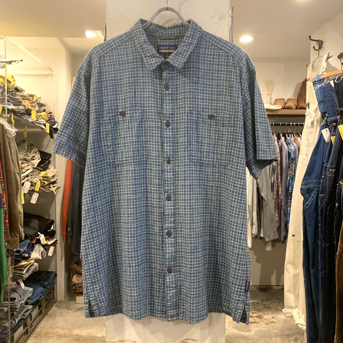 00s Patagonia 半袖チェックシャツ L パタゴニア 00s patagoniaパタゴニア チェック 半袖 シアサッカーシャツ M