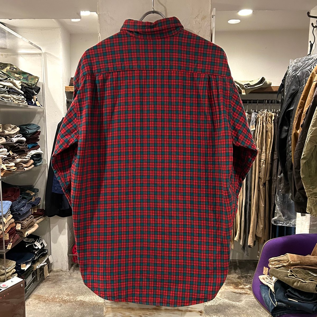 t1040 古着90s L.L.Beanネルシャツ➕パドレス【AB46】. t1040 古着90s L.L.Beanネルシャツ➕パドレス【AB46】. t1040