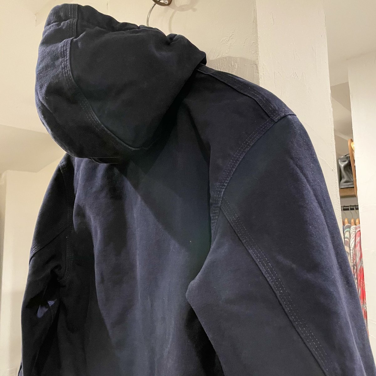 carhartt ダックアクティブジャケット USA製 紺 カーハート (S0346) | DUFF