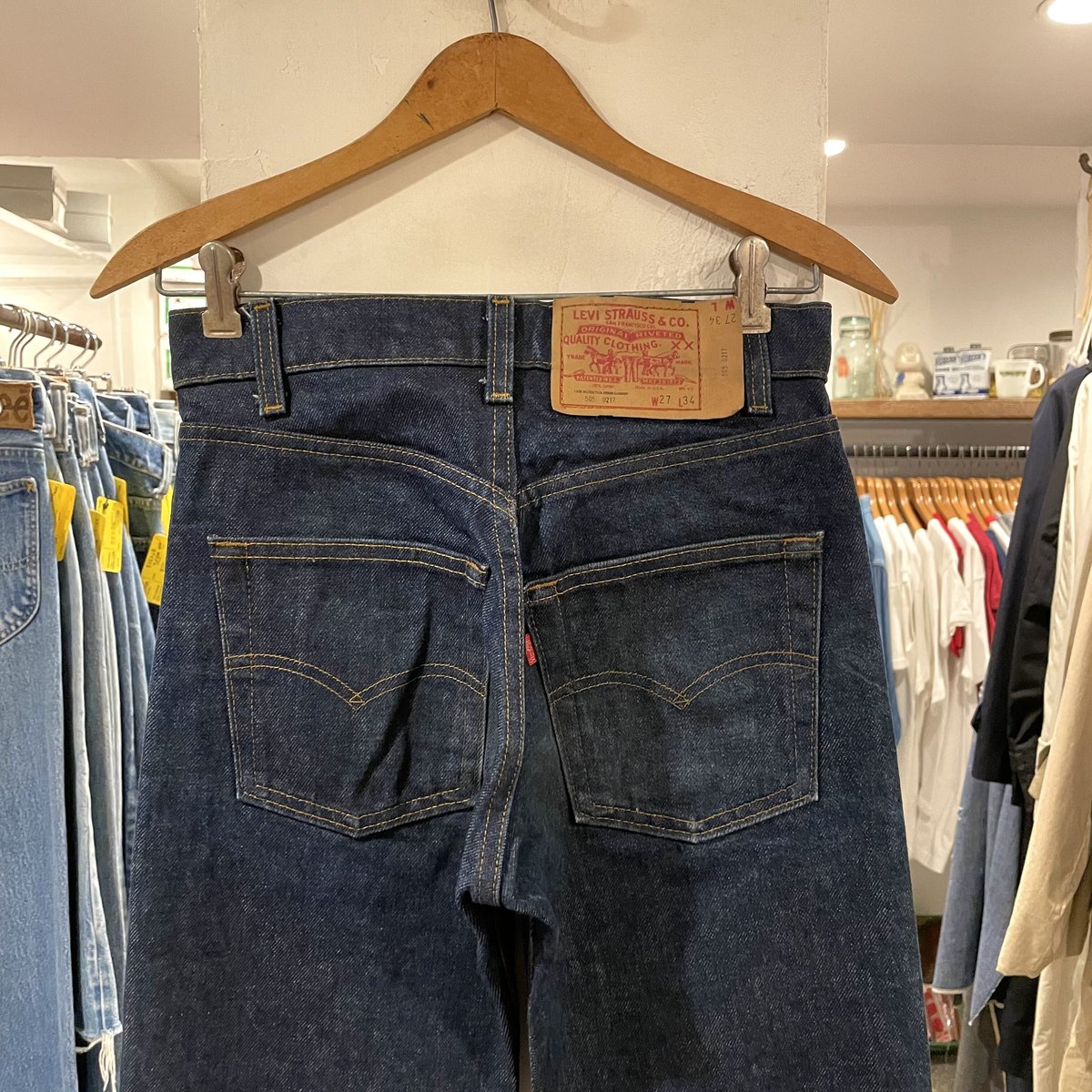 Levis 505 80年代 リーバイス 505 ボタン裏552 ワンウォッシュ USA製 8...