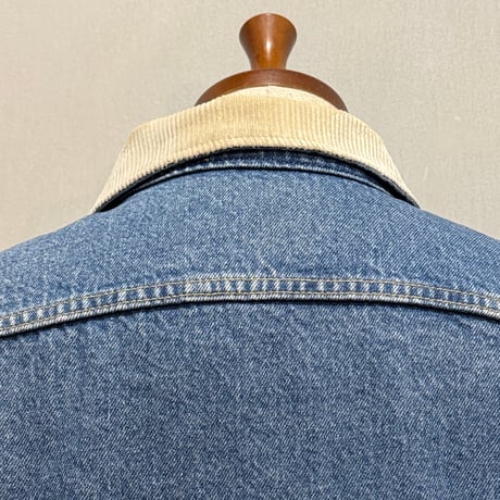 80s　Lee 　デニムジャケット　ネルライニング　USA製　Size MEDIUM　4つポケ　リー　(S5328)