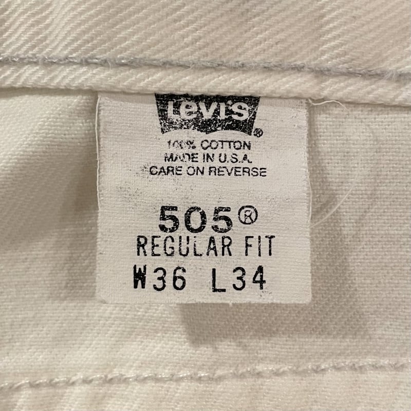 【週末セール】 80s 90s Levi's505 ホワイトUSA製 80s デッド USA製 Levi's 505 ホワイト デニム 白 - メルカリ