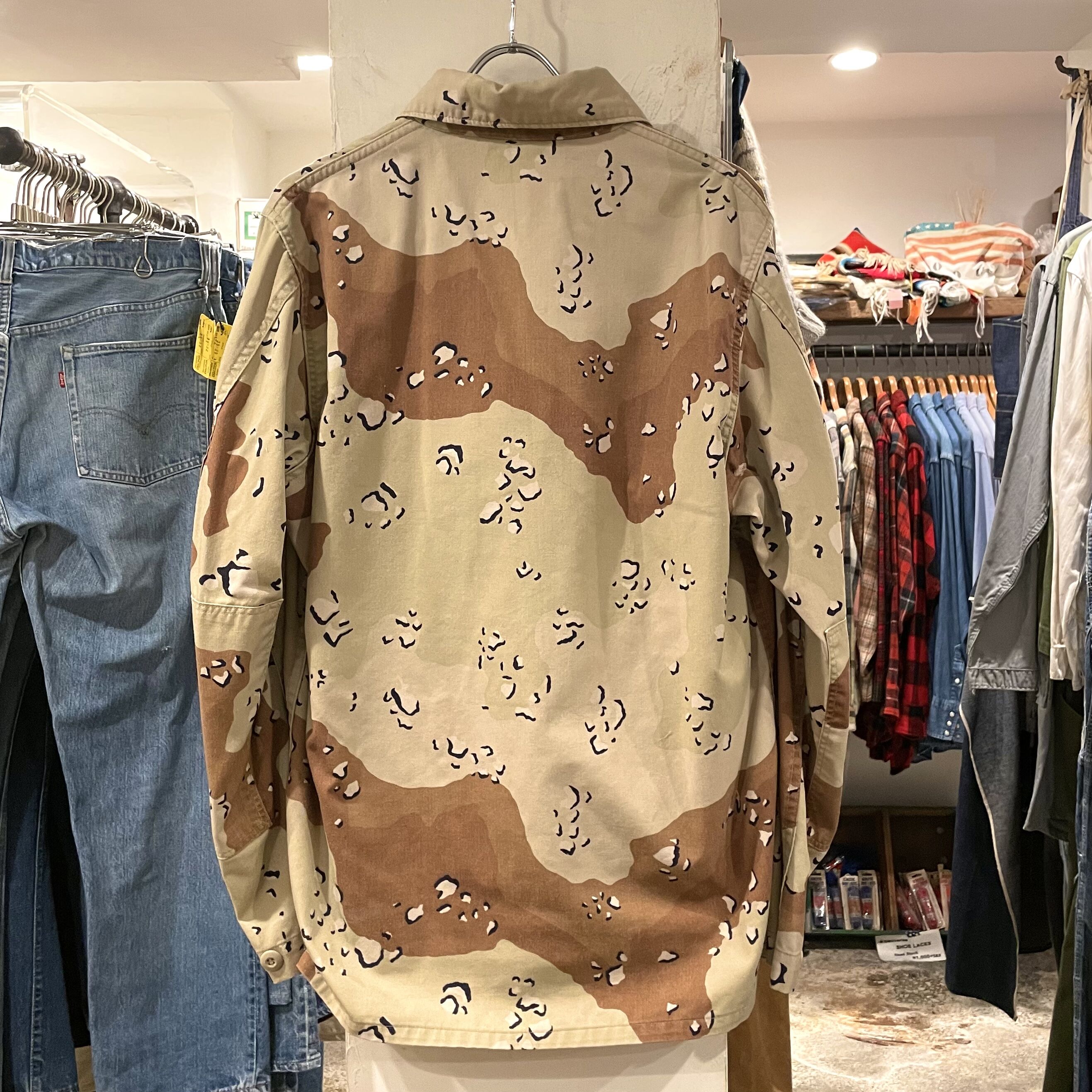 80s US ARMY チョコチップカモ BDUジャケット 80s US ARMY BDU JACKET 6C デザートカモ チョコチップ柄 初期型 19