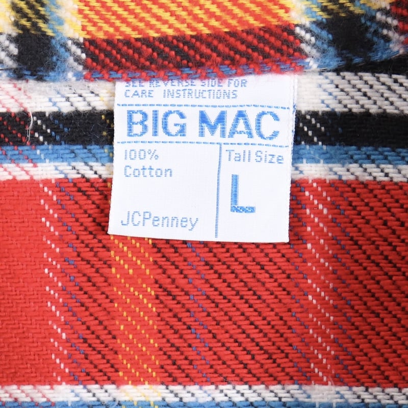 BIG MAC ヴィンテージ ネルシャツ 70年代 ビッグマック チェック柄 70s