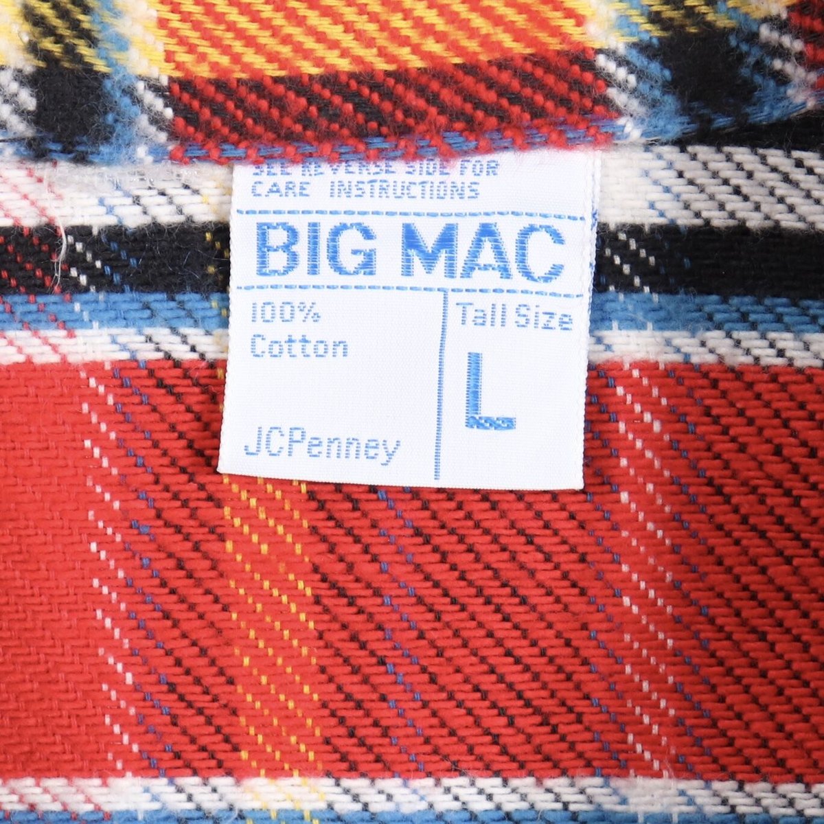 70s BIG MAC チェック柄ネルシャツ Lサイズ 70s BIG MAC ビッグマック チェック柄 コットン ヘビーネルシャツ