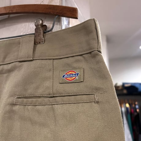 90s　Dickies 874　ワークパンツ　ディッキーズ　ベージュ　38×30　USA製　(S3983)