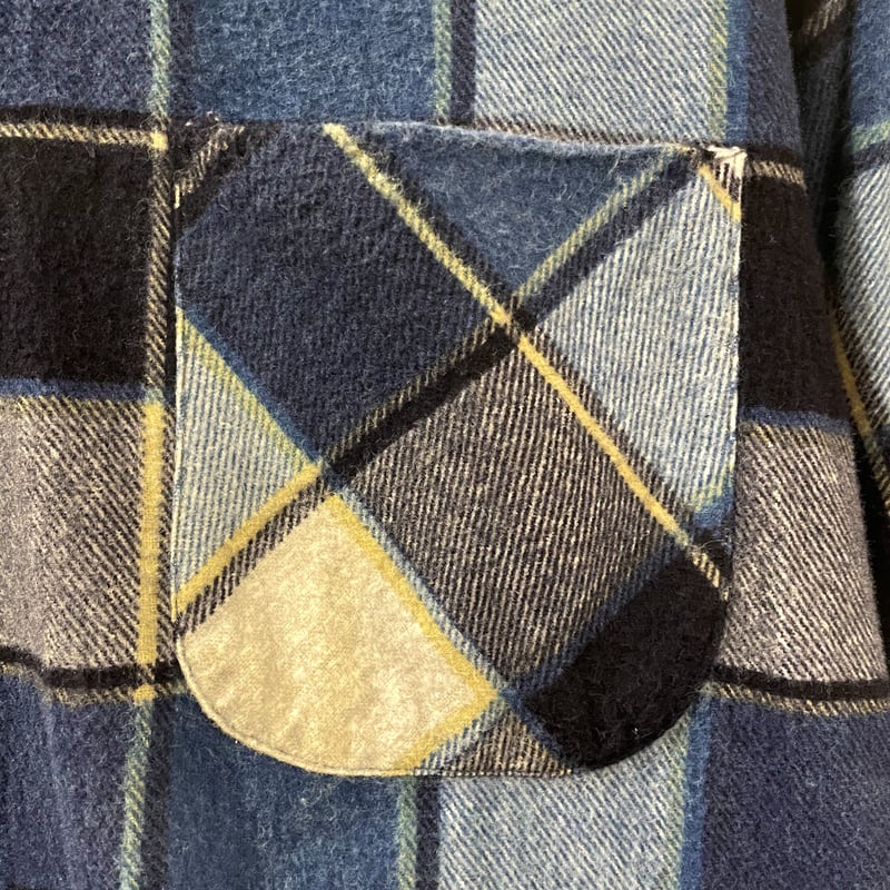 California 50s USA製 プリントネル オープンカラー ボックスシャツ