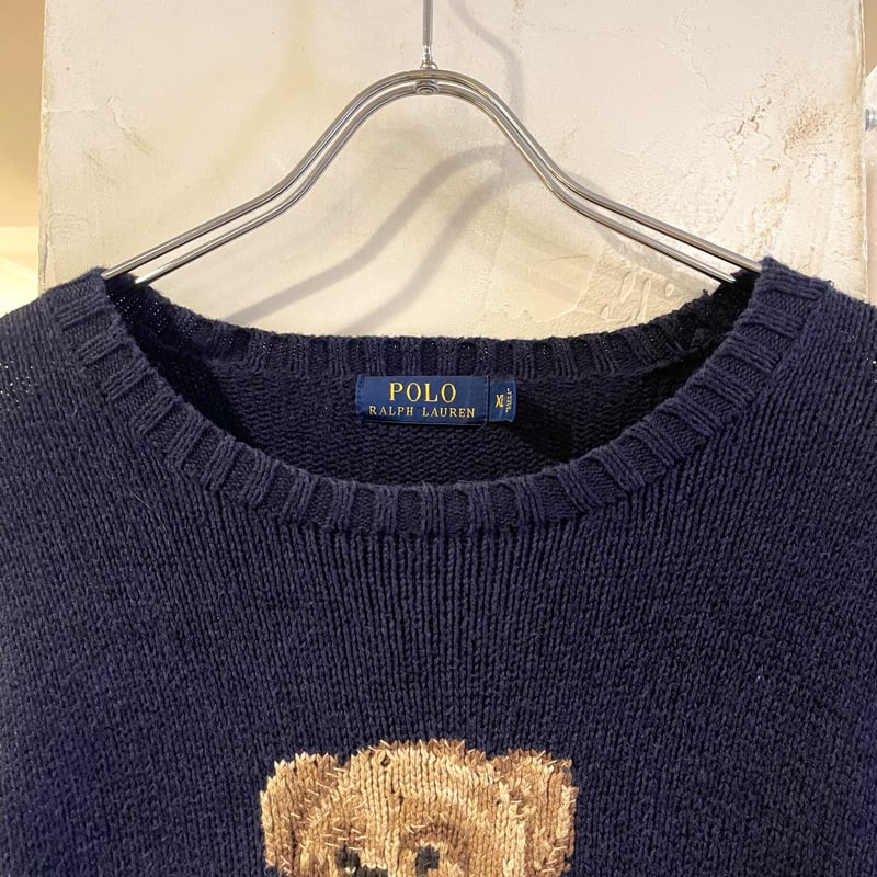 POLO RALPH LAUREN コットン×リネン セーター ポロベア ラルフ