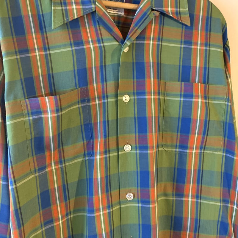 Vintage 60s 単色 レーヨンオープンカラーシャツ ループカラー 60s Vintage Loop L/S Shirt オープンカラーシャツ ロング