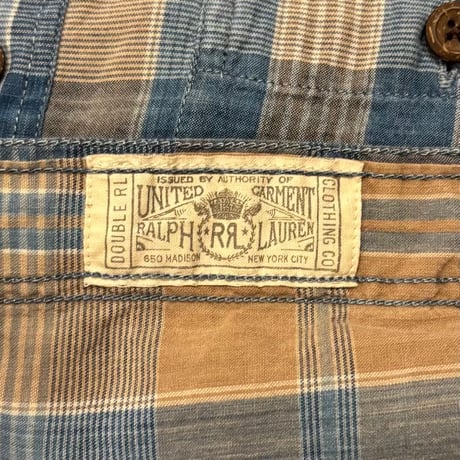 RRL　S/S ワークシャツ　DOUBLE RL　RALPH LAUREN　Size S　ダブルアールエル　ラルフローレン　(S5601)