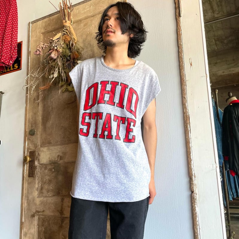 80s Champion 88/12 ヴィンテージTシャツ カットオフ OHIO STATE