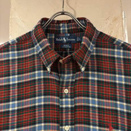 90s　Ralph Lauren　L/S ネルシャツ　BLAKE　Size L　ラルフローレン　(S5063)