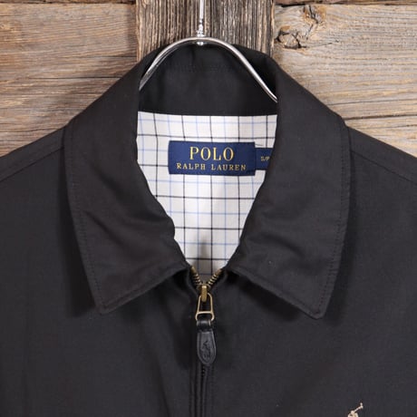 Polo Ralph Lauren　スイングトップ　黒　ポロラルフローレン　ワンポイント　スウィングトップ　ブルゾン　（Y0415）