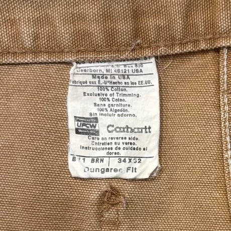 carhartt　ダック地　ペインターパンツ　カーハート　ブラウン　雰囲気系　34×31 ½　(S5441)