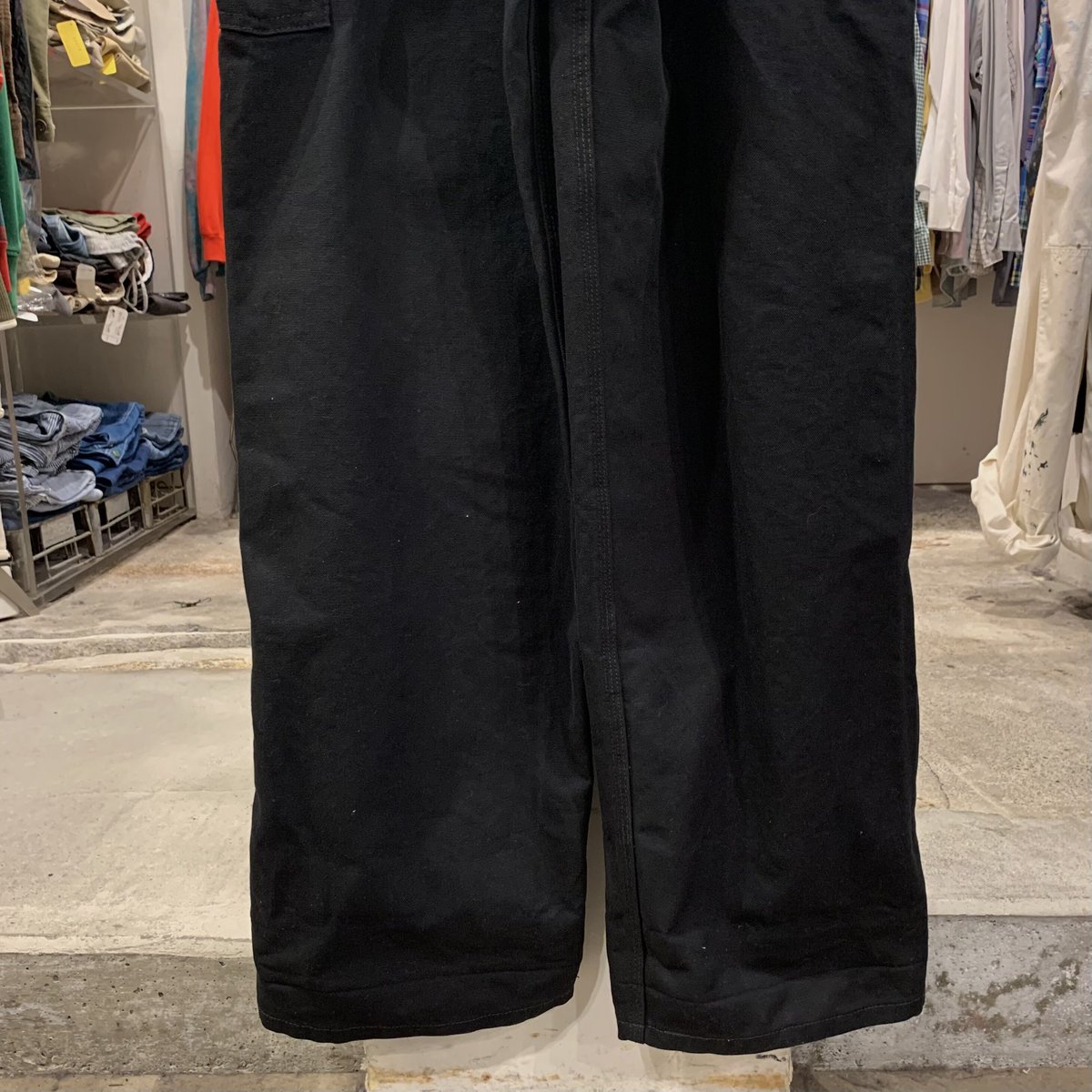 Carhartt ダブルニー　ダック地オーバーオールブラック 90年代 USA製 Carhartt カーハート ダック地 オーバーオール