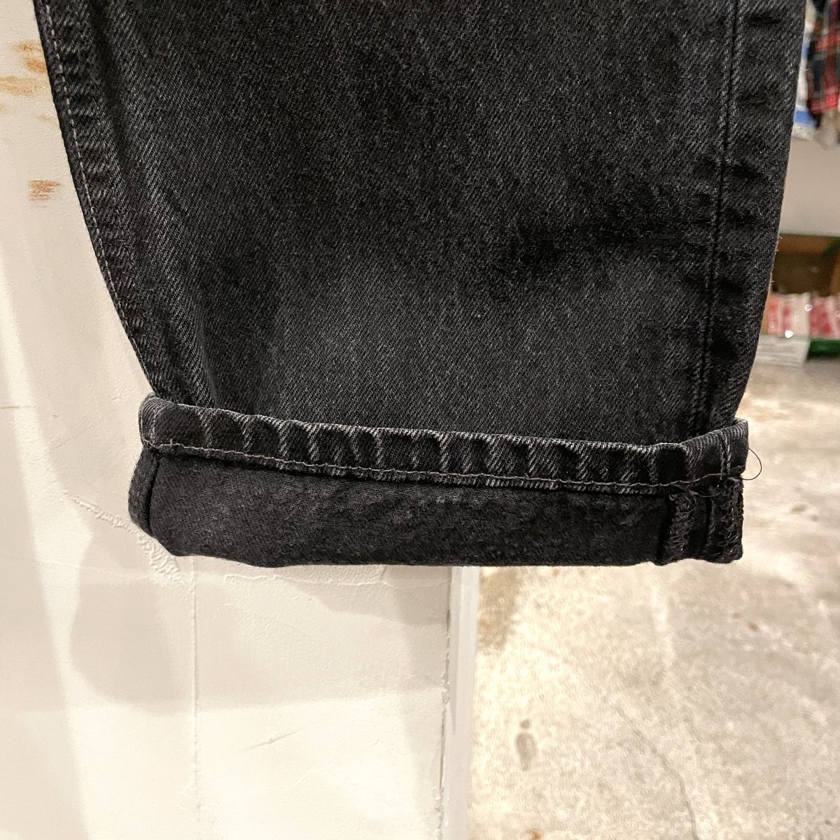 Levi's 501 90年代 後染めブラックデニム ボタン裏522 USA製 Levi's 501 90年代 後染めブラックデニム ボタン裏522 USA製