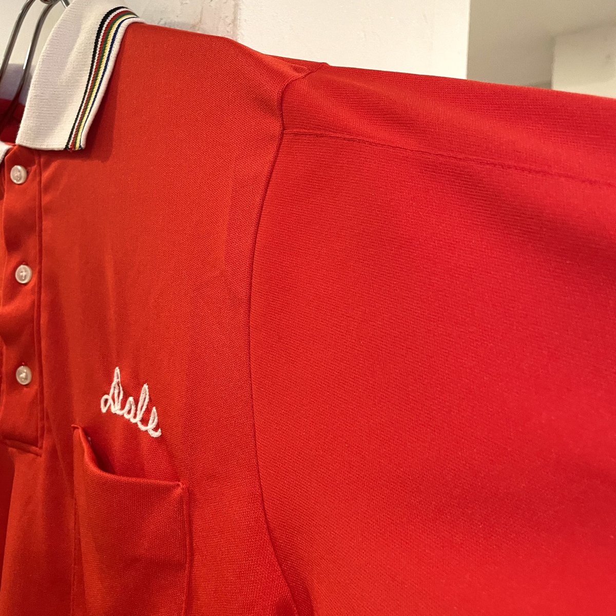 Hilton ボウリングシャツ polyester:100% USA製 ヒルトン 70s (S