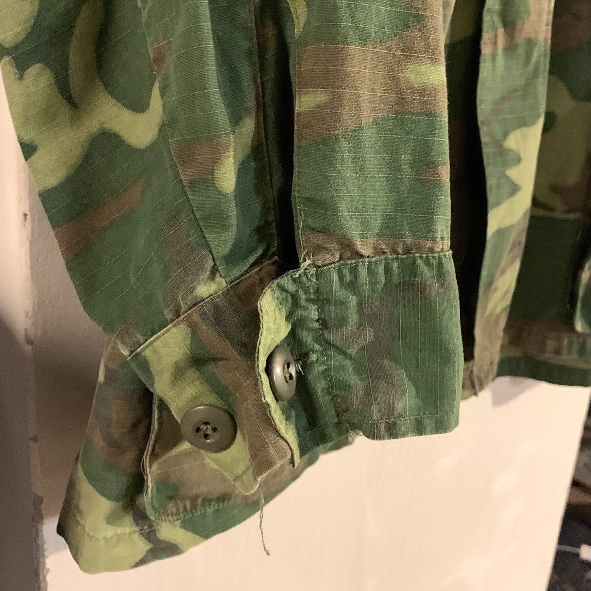 NOS 60s リーフカモ グリーンリーフカモ ブーニー ERDL 7 1/8 実物