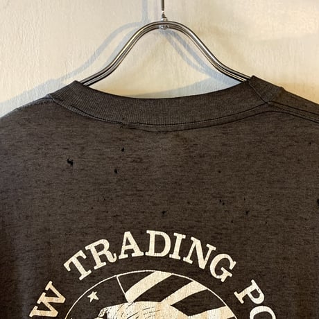 90s　Harley-Davidson　ハーレーＴ　3D EMBLEM　©︎1990　黒　S＆W TRADING POST　両面プリント　(S2519)