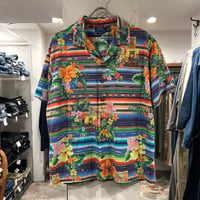 Polo by Ralph Lauren　S/S オープンカラーシャツ　CUSTOM FIT　Size L　ポロ ラルフローレン　ハワイアンシャツ　(S5633)