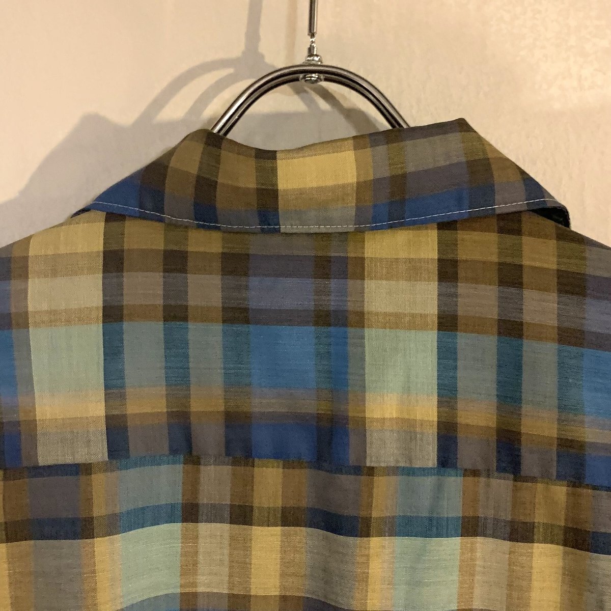 60s BRENT オープンカラーシャツ ショートスリーブ チェック柄 60s BRENT オープンカラーシャツ ショートスリーブ チェック柄