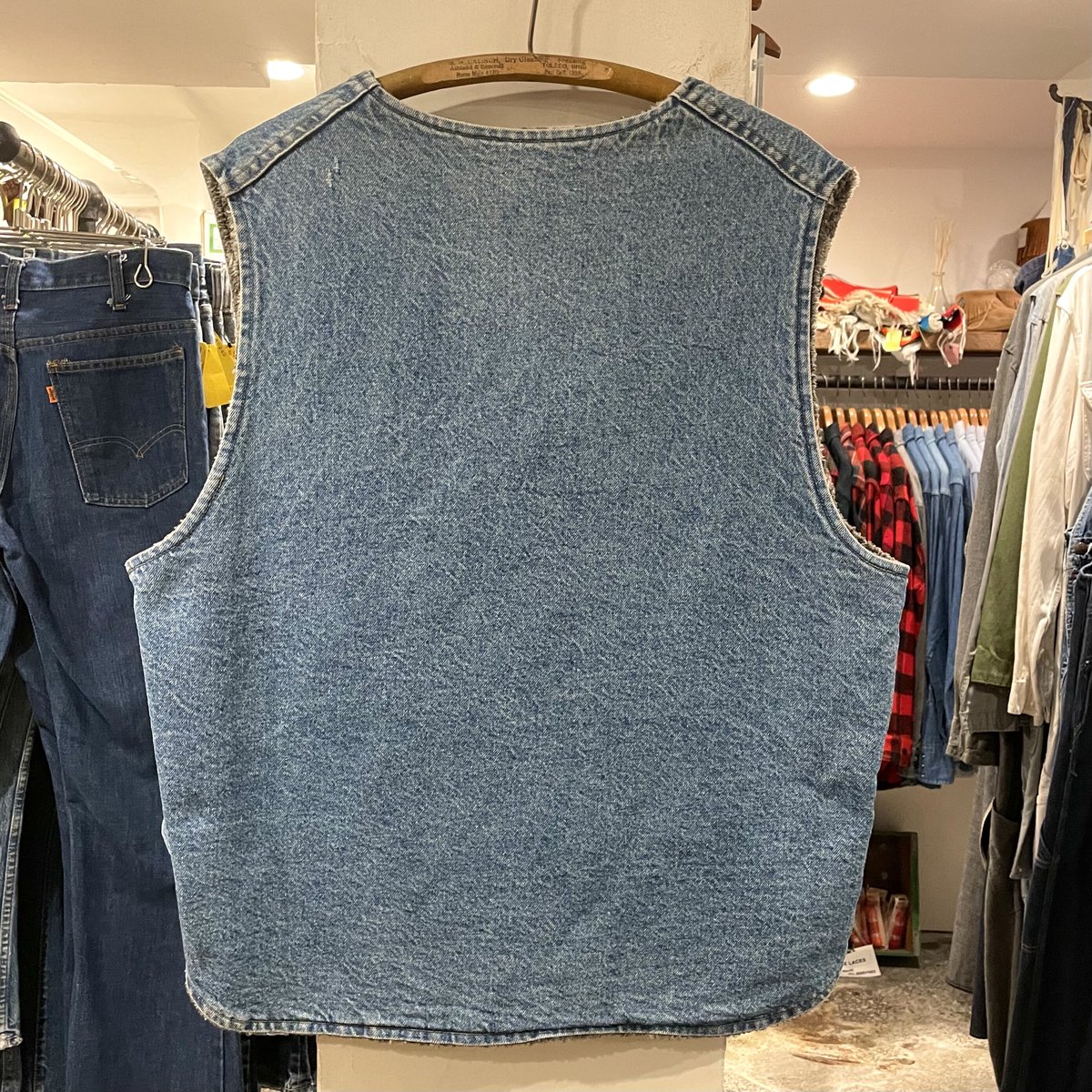 80s〜 Carhartt デニムベスト ネイティブ柄ライナー カーハート 80s〜 Carhartt デニムベスト ネイティブ柄ライナー カーハート