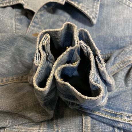 70s　Lee 220-J　デニムジャケット　USA製　Size 38相当　リー　2ポケ　左綾　(S5736)