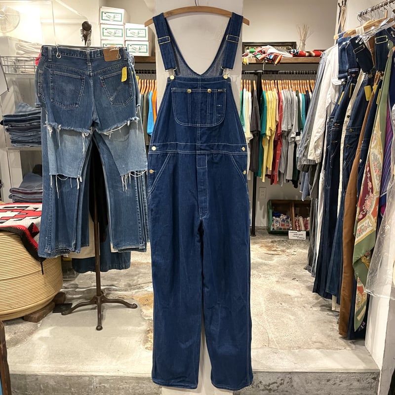 90s〜 KEY デニムオーバーオール 濃紺デニム overalls キー 90年代 (134