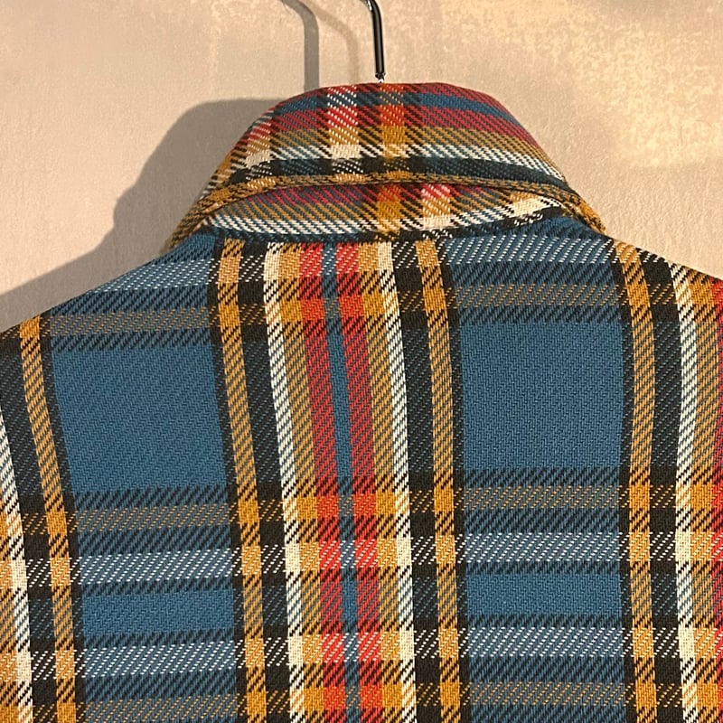 70's BIGMAC ネルシャツ 単色タグ 好配色 ブルー イエロー 皿ボタン 70's BIGMAC ネルシャツ 単色タグ 好配色 ブルー イエロー 皿