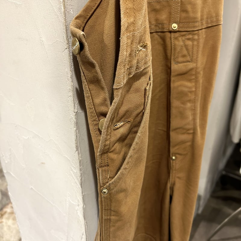 90s Carhartt ダック地 オーバーオール ダブルニー カーハート
