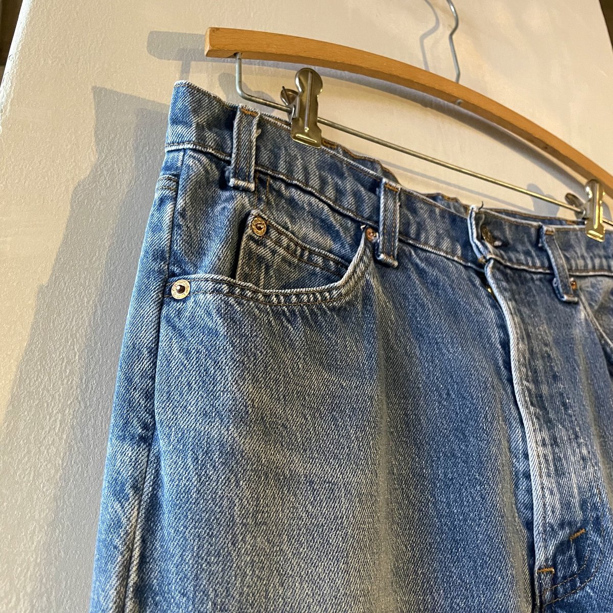 80s Levi's 20505 0217 デニムパンツ 34×34 USA製 裾チェーンステ 80s Levi's 20505 0217 デニムパンツ 34×34 USA製 裾チェーンステ