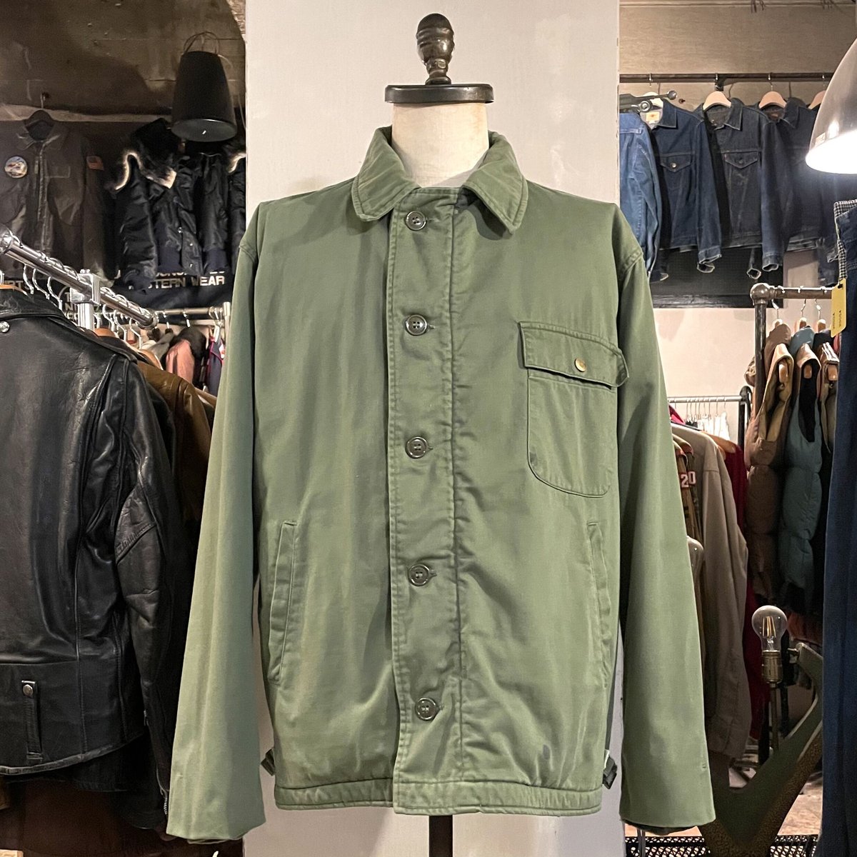 70s A-2 デッキジャケット　ノーカラー　リメイク 70s A-2 デッキジャケット ノーカラー リメイク 70s A-2 デッキ