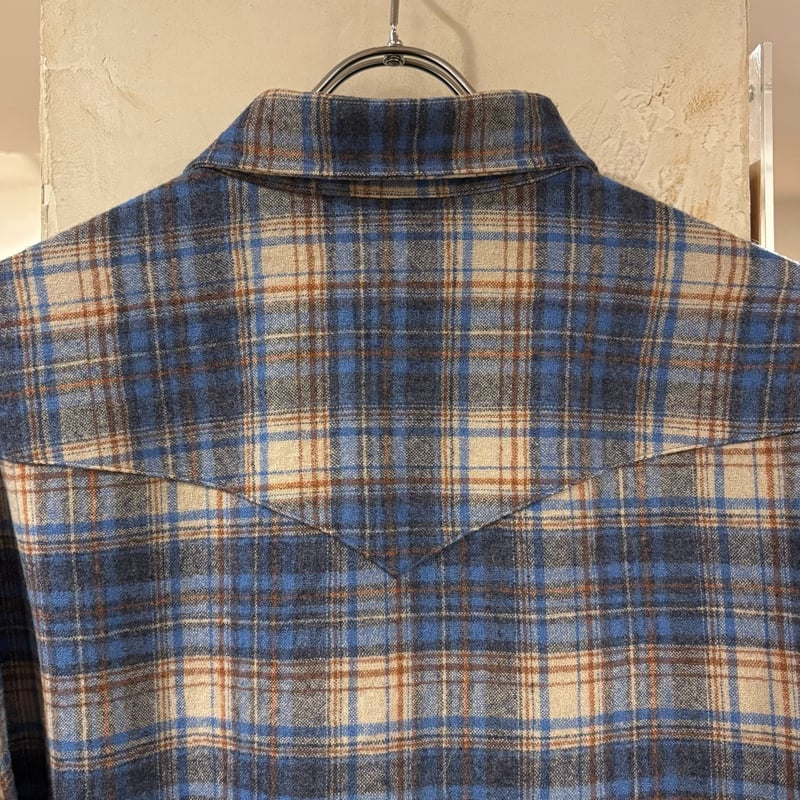 70s PENDLETON Wool Shirt USA製 ウールシャツ 寒色系 チェック柄