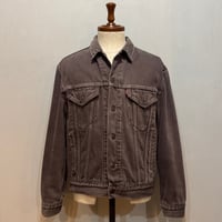 90s　Levi’s 70605 02　デニムジャケット　Size S　ユーロ リーバイス　ブランケット付　カラーデニム　ブラウン　Tunisia製　(S5194)