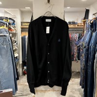 IZOD　アクリルカーディガン　アイゾッド　USA製　黒　XL　DEADSTOCK　(S3522)