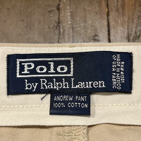 POLO by Ralph Lauren　チノパン　ポロチノ　ラルフローレン　タック入り　ベージュ　ANDREWPANT　(S3549)