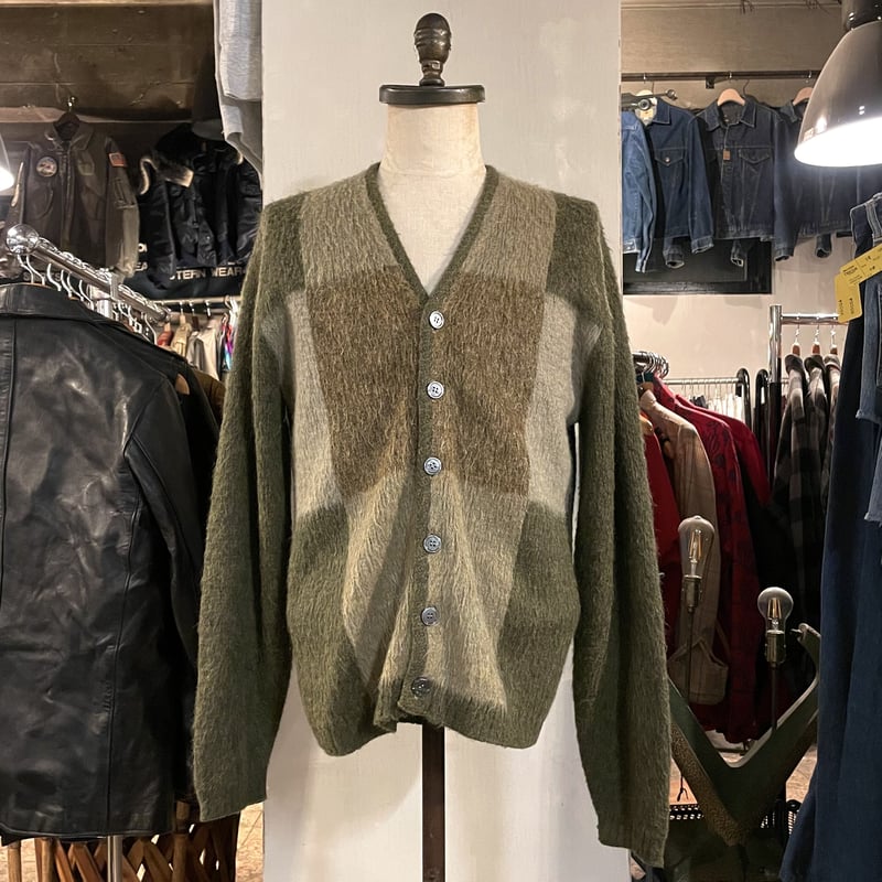 60s CAMPUS Vintage Mohair Cardigan モヘアカーディガン US 60s CAMPUS Vintage Mohair Cardigan モヘアカーディガン US