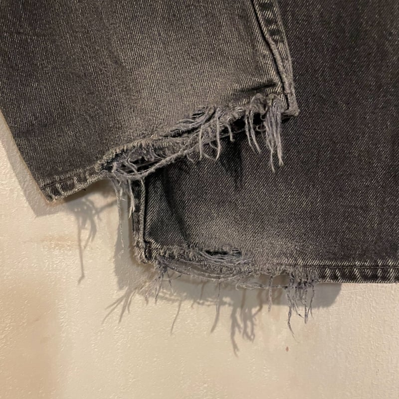 90s Levi's 501 後染めブラックデニム パンツ 30×32 USA製 FOR WO