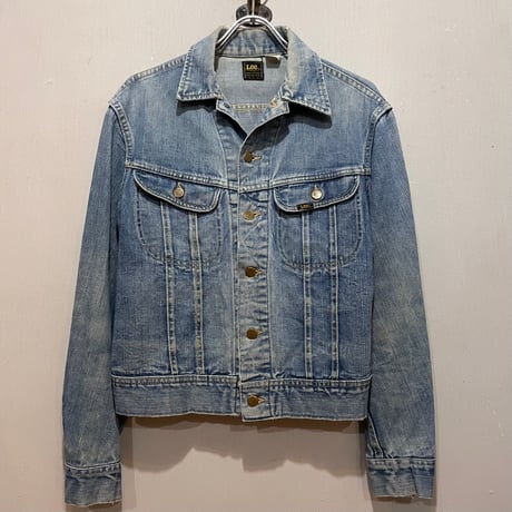 70s　Lee 220-J　デニムジャケット　USA製　Size 38相当　リー　2ポケ　左綾　(S5736)