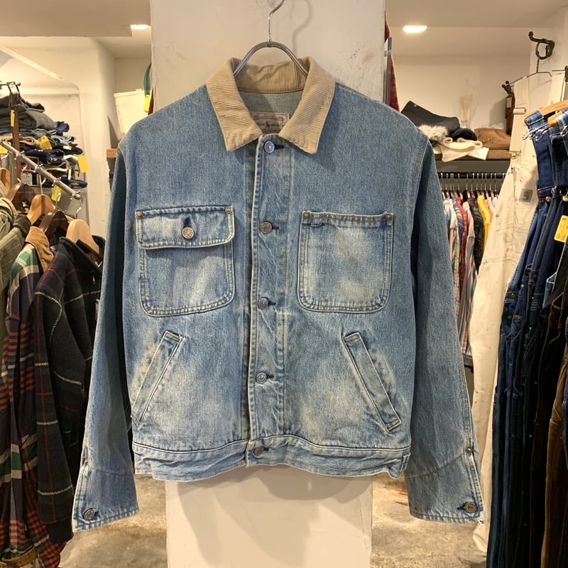 80s POLO RALPH LAUREN デニムジャケット インディアンヘッド 白 80s POLO RALPH LAUREN デニムジャケット インディアンヘッド 白