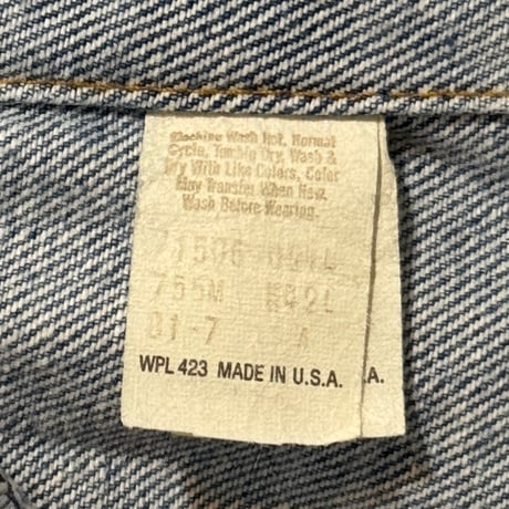 80s　Levi’s 71506-0214　デニムジャケット　USA製　42 LONG　リーバイス　(S5307)
