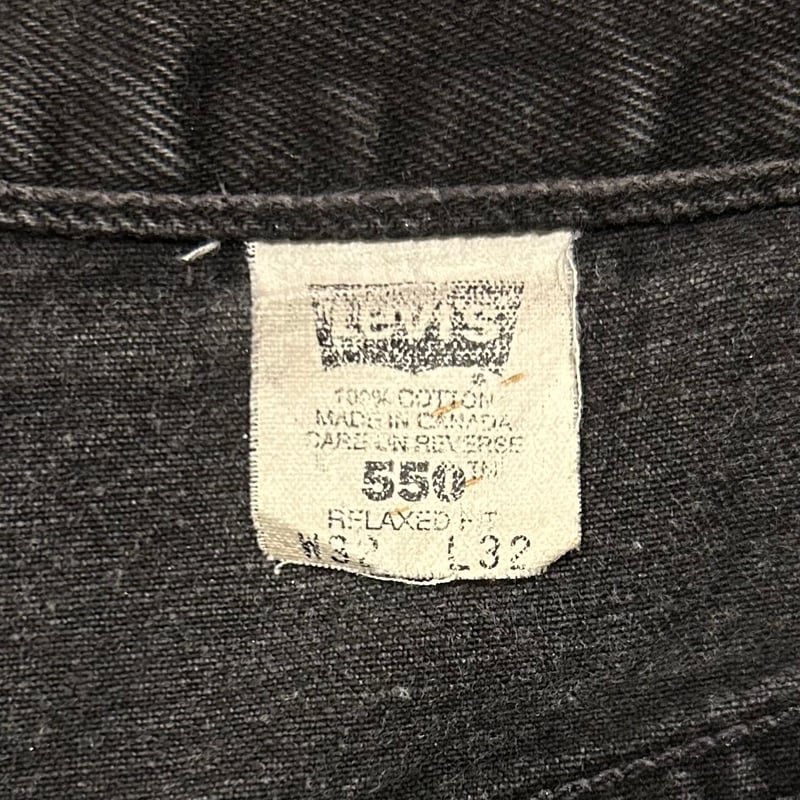 90s Levi's 550 0260 リーバイス ブラックデニムパンツ 32×31