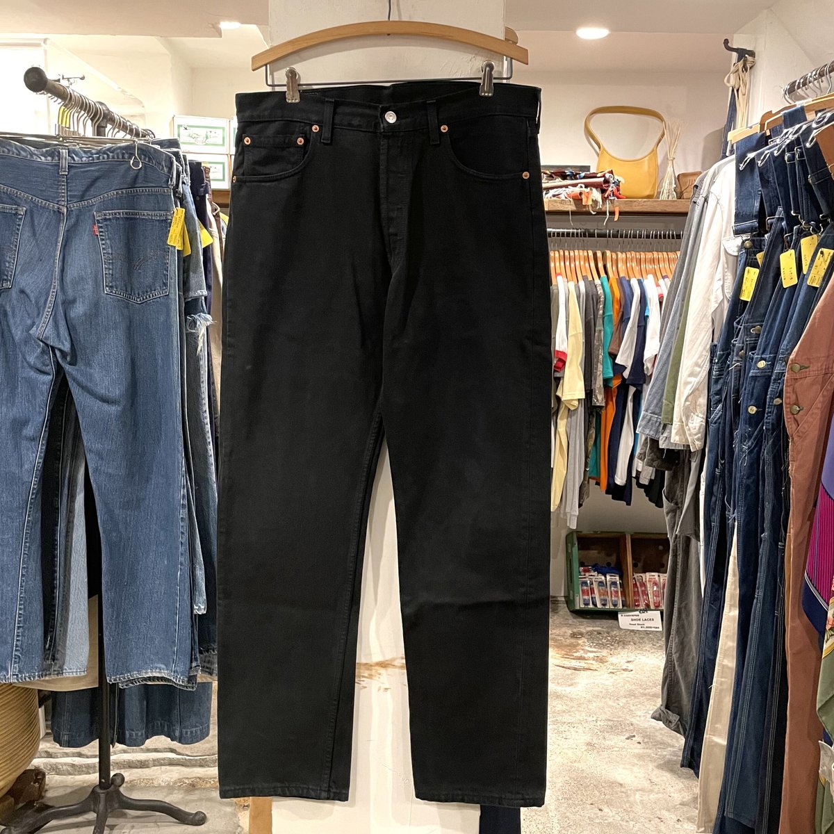 s Levi's ユーロリーバイス　501 刻印299 UK W32 レア 希少 90s Levi's 501 後染めブラックデニムパンツ ユーロリーバイス