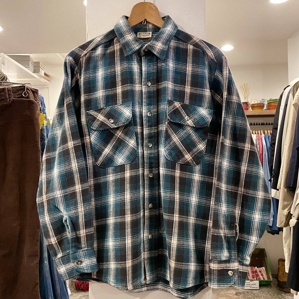 FIVE BROTHER 80s チェック柄 フランネルシャツ USA製 (S0483) |