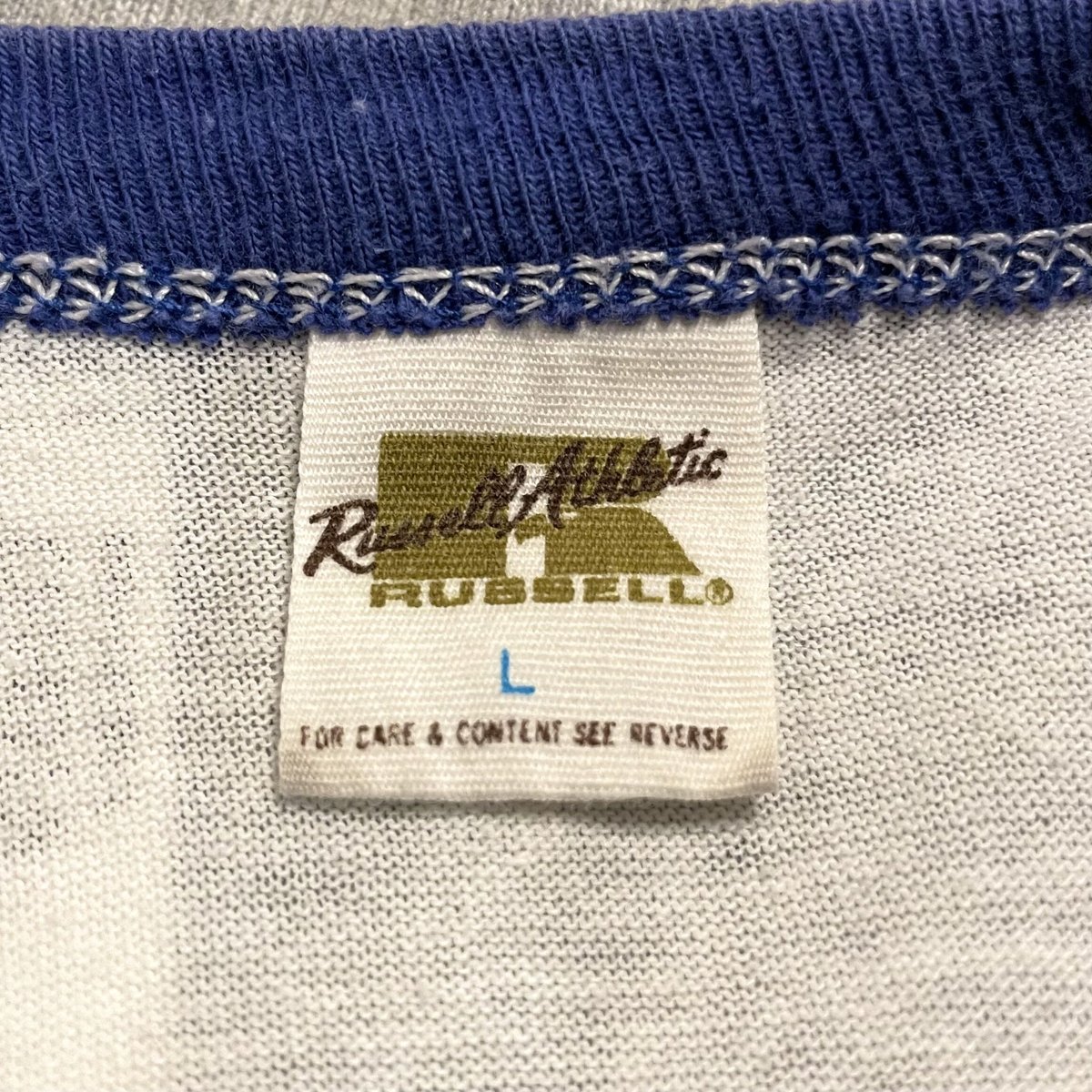70s Russell Athletic リンガーTシャツ 金タグ USA製 ラッセル 70s Russell Athletic リンガーTシャツ 金タグ USA製 ラッセル